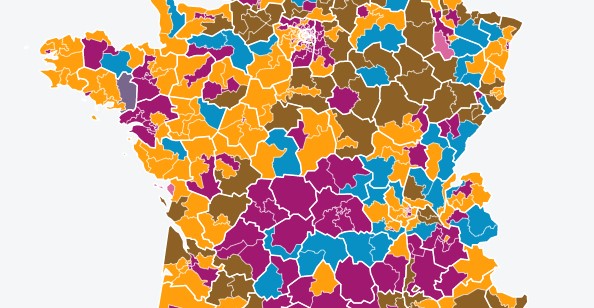Carte des résultats des législatives : les qualifiés circonscription par circonscription