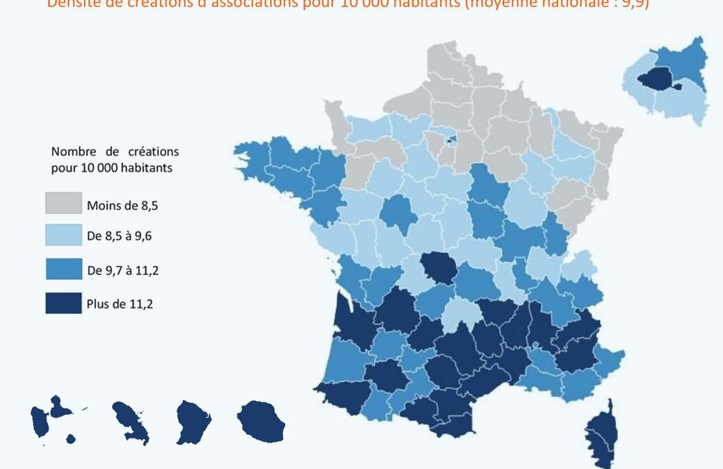 Créations d’associations : une France coupée en deux